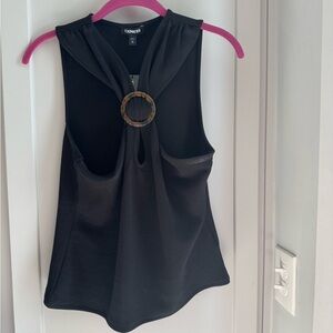 Express Black Sleeveless Top with Ring Detail